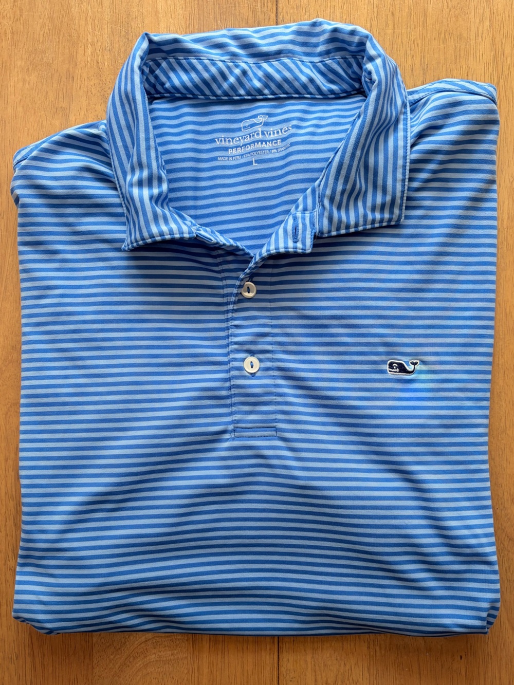 Vineyard Vines Light and Mid Blue Striped Polo